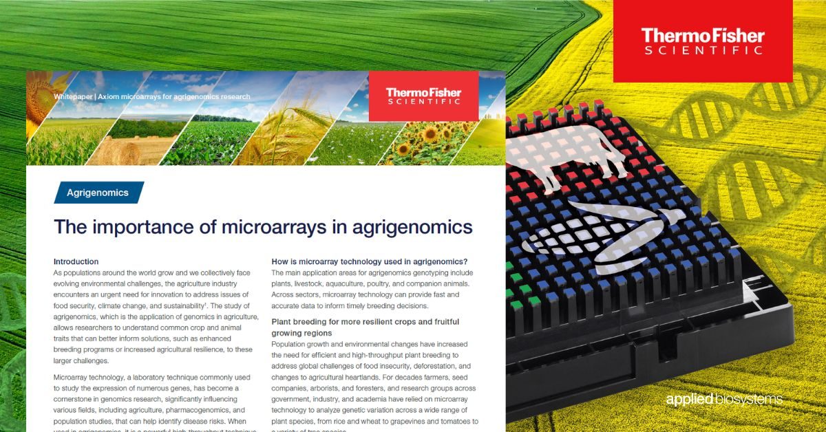 Agrigenomics microarray whitepaper social post